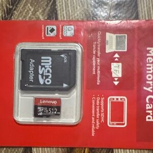 Lenovo Micro SD Card with Adapter - Black and Red